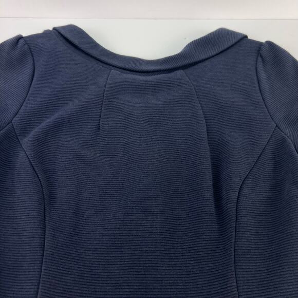 BODEN 4 Betty Ottoman Navy Short Sleeve Wiggle Ribbed Stretch Sheath Dress - Picture 3 of 10
